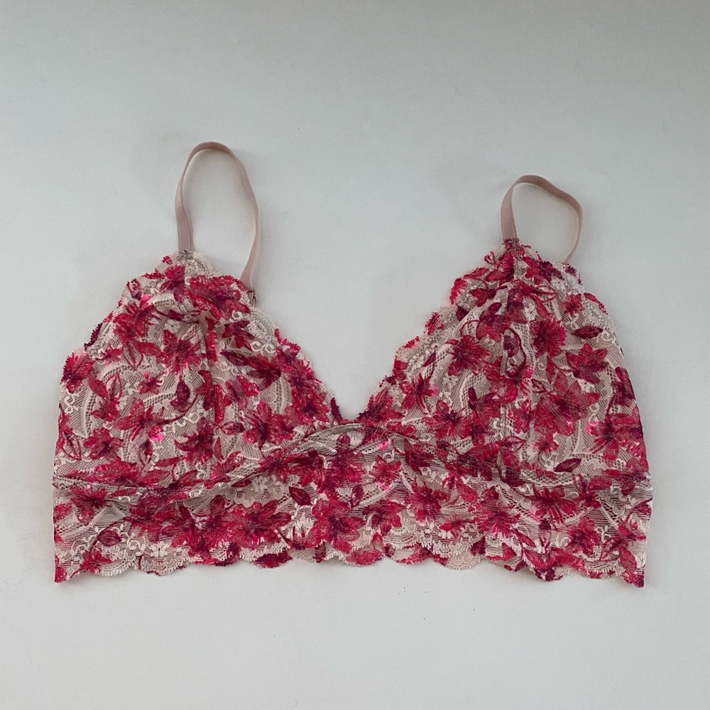 Pink Floral Bralette